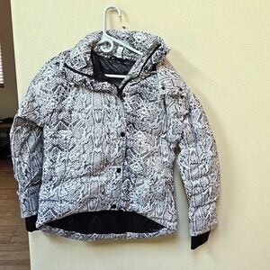 Anthropologie - Highland Snake Print Puffer Jacket